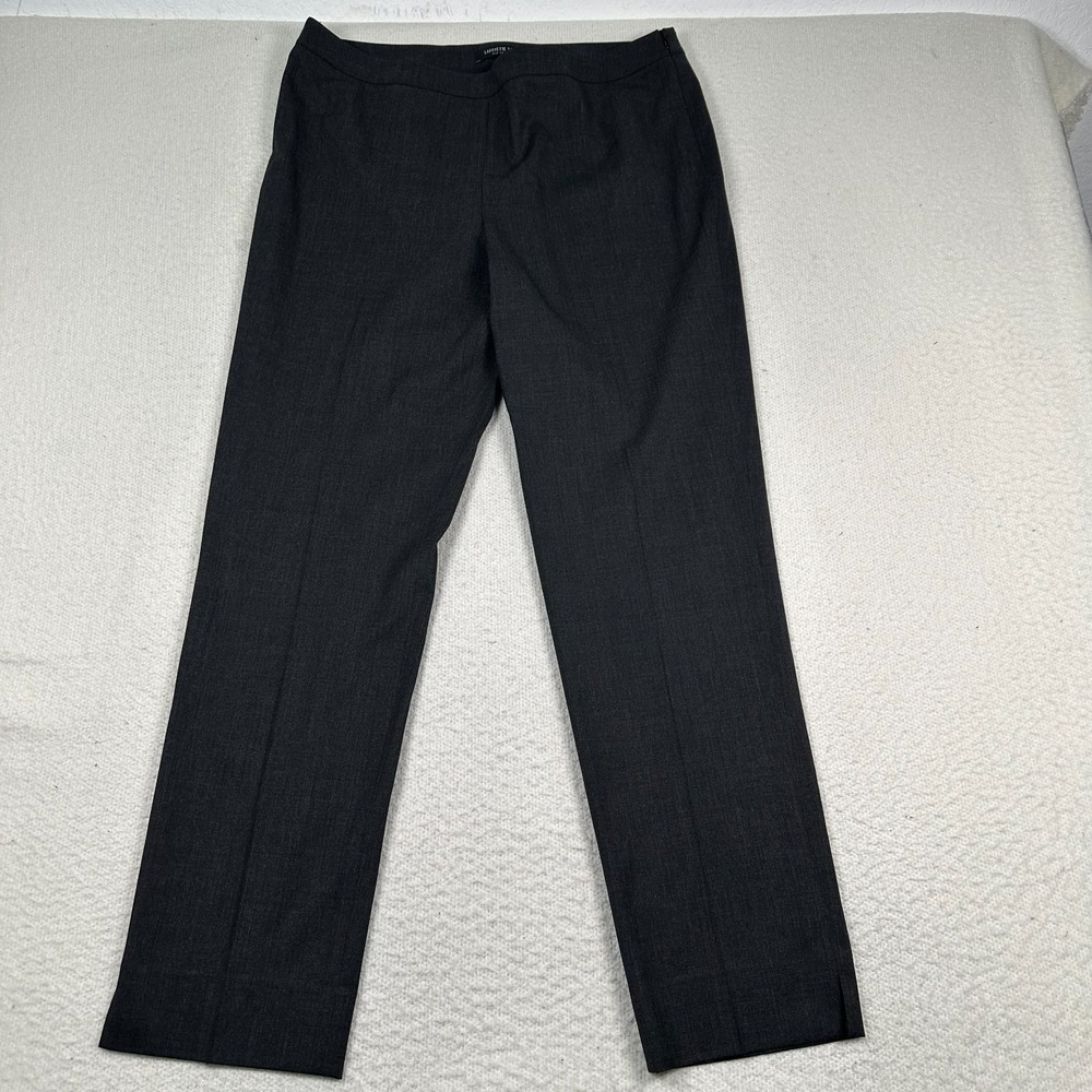 Lafayette 148 Wool Blend Pants Women 16 ?‎ 36x31 ? Straight Leg Charcoal Gray